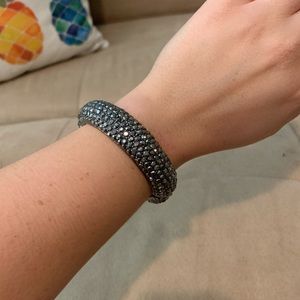 Charcoal rhinestone bangle